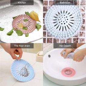 img 3 attached to 🚿 Stop Hair Clogs with Ease: 5-Pack Durable Silicone Hair Catchers for Shower, Bathtub, and Kitchen Drains - Easy to Install and Clean!