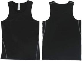 img 2 attached to 👕 Повысьте производительность с молодежной компрессионной безрукавкой для спорта - активная одежда для мальчиков