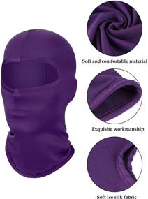 img 1 attached to 🧣 Stylish Girls' Accessories: Breathable Balaclava Windproof Covering for Fashionable Scarves