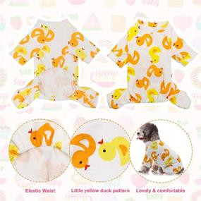 img 1 attached to 🐾 HYLYUN 2 Pack Puppy Pajamas - Cats Onesie Soft Dog Pajamas Cotton Puppy Rompers Pet Jumpsuits Cozy Bodysuits for Small Dogs and Cats" - Revised: "HYLYUN 2-Pack Soft Dog Pajamas - Cats Onesie Cotton Puppy Rompers Pet Jumpsuits Cozy Bodysuits for Small Dogs and Cats