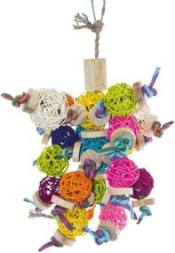 img 3 attached to 🦜 Foraging and Chew Toy Vine Balls for Small to Medium Birds - Ideal for Parrot Cages, Swinging, Climbing, Chewing - Suitable for Conures, Caiques, Cockatoos, Mini Macaws, Amazons, African Greys