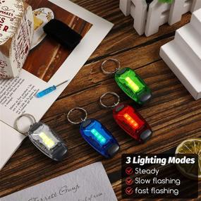 img 1 attached to 🚤 Set of 4 Safety LED Navigation Lights with 3 Lighting Modes, Clip-on Strobe Lights + Hook and Loop Fasteners, Mini Screwdriver – Ideal for Boats, Kayaks, Yachts, Motorboats, Runners, Walking Dogs