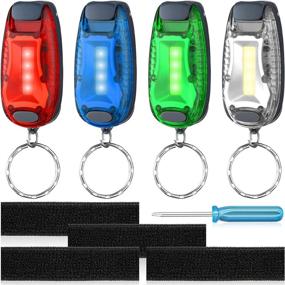 img 4 attached to 🚤 Set of 4 Safety LED Navigation Lights with 3 Lighting Modes, Clip-on Strobe Lights + Hook and Loop Fasteners, Mini Screwdriver – Ideal for Boats, Kayaks, Yachts, Motorboats, Runners, Walking Dogs