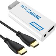 wii to hdmi adapter: convert & enhance wii display with 1080p hdmi output + audio jack - includes hdmi cable logo