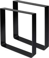 🔲 set of 2 black square table legs (16") - ideal for benches, desks, nightstands, chairs, or coffee tables by signstek logo