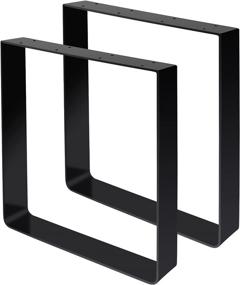 img 4 attached to 🔲 Set of 2 Black Square Table Legs (16") - Ideal for Benches, Desks, Nightstands, Chairs, or Coffee Tables by Signstek