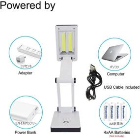 img 3 attached to Enhanced TOMOL Super Bright COB LED Portable Travel Lamp: Foldable, Touch Control, 3 Adjustable Brightness Levels, Battery & USB Powered