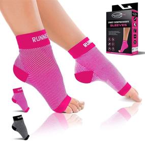 img 4 attached to 🏃 Runner FX Sports: Plantar Fasciitis Socks for Neuropathy - Women and Men, Compression Support, Ankle and Foot Relief