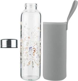 img 3 attached to 🚰 Reeho Borosilicate Glass Water Bottle for Sports, 16oz/32oz with Neoprene Sleeve and Stainless Steel Lid