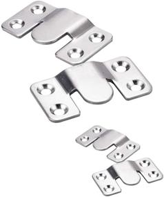 img 4 attached to Effortless Mounting: 4 Sets Embedded Mounting Brackets for Secure Picture Frame Installation, Interlocking Flush Mount Connectors for Furniture - Heavy-Duty Hooks & Hangers, 2 Sizes (Silver)