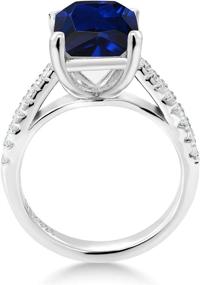 img 2 attached to 💍 Gemstone King Sterling Engagement Women's Jewelry Collection