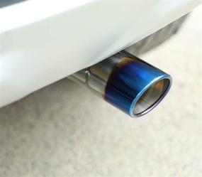 img 1 attached to Stainless Steel Exhaust Tip for 1.75-2.5 Inch Tail 🚗 Pipe Diameter - Enhances Chrome Effect - Car Muffler Tips