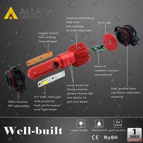 img 1 attached to 🔦 Повышение видимости с помощью ламп Alla Lighting 5200lm AL-R PSX24W 2504 светодиодные лампы для противотуманных фар 12276 - белый ксенон 6000K, сверхяркие, высокая мощность 12V, замена