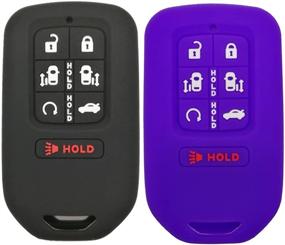 img 4 attached to 🔑 2-Pack Coolbestda Smart Key Fob Cover for 2020 2019 2018 Honda Odyssey Elite EX - Keyless Entry Remote Case Protector