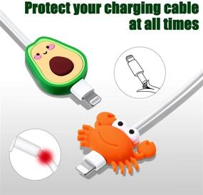 img 2 attached to 🔌 Cute Charging Cable Protectors - Animal, Fish, and Fruit USB Cable Saver for Cellphones and Tablets - 21 Pieces Ideal for Data Lines