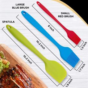 img 3 attached to 🔥 Ignite Lifestyle Silicone Pastry Brush - Set of 3 - Basting Brush & Spatula Combo for Cooking, Baking & BBQ - Easy-to-Clean Food Brush - Heat Resistant Grill Accessory - Cooking & BBQ Essential