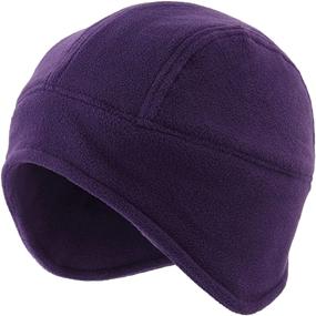 img 4 attached to 🧢 LLmoway Windproof Skull Cap with Ear Flaps - Soft Warm Fleece Beanie Hat for Winter