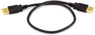 🔌 monoprice 1.5ft usb 2.0 a male to a male 28/24awg cable (gold plated) - black for enhanced data transfer with hard drive enclosures, printers, modems, cameras and more! logo