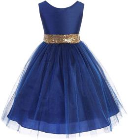 img 4 attached to 👗 Sleeveless Tulle Holiday Christmas Thanksgiving Flower Girl Dress for Little Girls