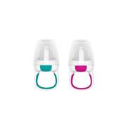 🍼 teal/pink 2-pack of oxo tot silicone self-feeder logo