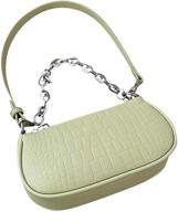 aoutle shoulder handbags crocodile baguette women's handbags & wallets logo
