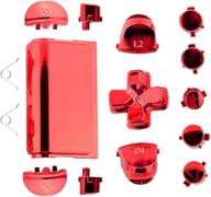 🎮 enhance your ps4 controller with jadebones chrome plating replacement repair buttons and 2 springs set (red) логотип