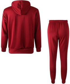 img 2 attached to Athletic Casual Tracksuit Hooded Sweatsuit