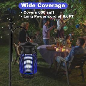 img 1 attached to 🪰 Bug Zapper Electric Mosquito Killer - Outdoor and Indoor Insect Fly Traps UV Insect Catcher Insect Killer Gnats Pest Attractant Trap - For Home Patio Backyard (Round)