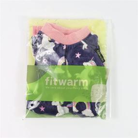 img 1 attached to 🦄 Fitwarm Fairy Unicorn Dog Pajamas: Soft Velvet Purple Jumpsuit for Fashionable Pet Comfort