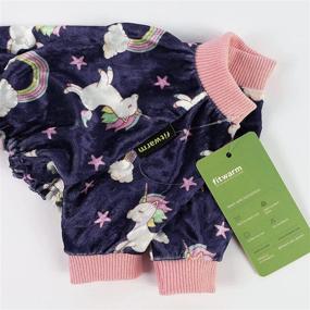 img 2 attached to 🦄 Fitwarm Fairy Unicorn Dog Pajamas: Soft Velvet Purple Jumpsuit for Fashionable Pet Comfort