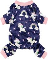 🦄 fitwarm fairy unicorn dog pajamas: soft velvet purple jumpsuit for fashionable pet comfort logo