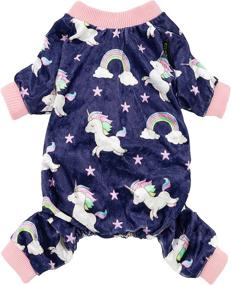 img 4 attached to 🦄 Fitwarm Fairy Unicorn Dog Pajamas: Soft Velvet Purple Jumpsuit for Fashionable Pet Comfort