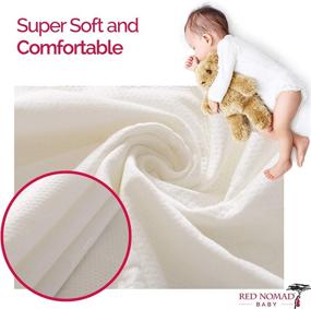 img 1 attached to 🛏️ Waterproof Crib Mattress Protector by Red Nomad: Soft & Breathable Bamboo Bed Cover – Fitted Sheet for Baby Crib, Mini Size 39"x27