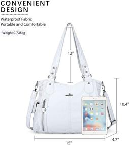 img 2 attached to Handbag Shoulder Multiple Pockets Fashion Women's Handbags & Wallets