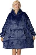 tormays wearable oversized flannel blanket with long sleeves - cozy sherpa fleece lining, large front pocket - ideal for adults, teens, and children logo