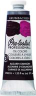 grumbacher pre-tested oil paint - alizarin crimson - 37ml/1.25 ounce - p001g logo