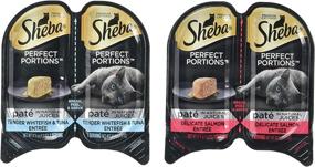 img 4 attached to 🐟 Sheba Perfect Portions Wet Cat Food, Salmon and Whitefish & Tuna Entrée, (12) 2.6 Oz Twin-Pack Trays