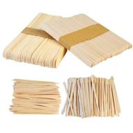 🪄 yolyoo 400pcs wooden wax sticks: ideal wax spatulas for hair & eyebrow removal - 4 style options logo