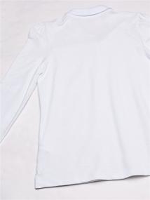 img 1 attached to 👧 The Children's Place Girls' Long Sleeve Pique Polo: Comfortable and Stylish Polo for Girls"