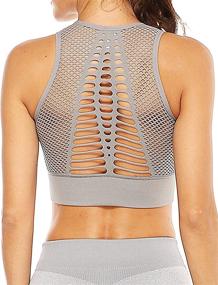 img 4 attached to 🧘 SEASUM Women's Longline Seamless Yoga Crop Top Medium-Low Support Sport Bra for Workout