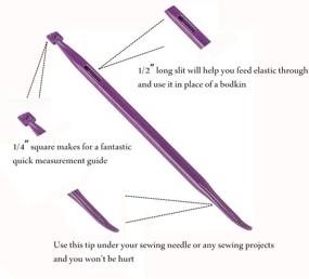 img 3 attached to 5 штук фиолетового Thang швейные инструменты - Улучшите швейные проекты с помощью инструментов из резиновой ленты от Windman.