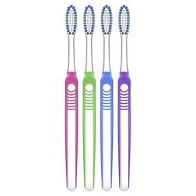 img 2 attached to Oral-B Indicator Contour Clean Toothbrushes, 4 🦷 Count (Medium), Extra Value Pack – Color Options Available