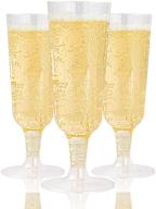 plastic champagne disposable glasses perfect household supplies logo