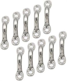 img 2 attached to 🛶 10 Pack of Stainless Steel 3/4-Inch Pad Eye Loop with Screws - Ideal for Tie Down, Kayak Deck Loops and More by Tebery