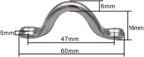 img 3 attached to 🛶 10 Pack of Stainless Steel 3/4-Inch Pad Eye Loop with Screws - Ideal for Tie Down, Kayak Deck Loops and More by Tebery