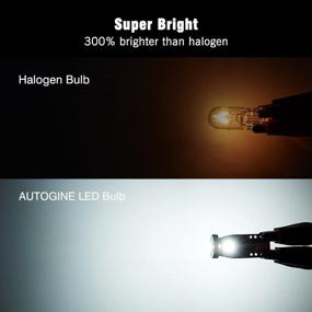 img 2 attached to 💡 Super Bright AUTOGINE 10pcs Error Free LED Bulbs: Xenon White 3030 Chipset for Car Interior Dome Map Door Courtesy Trunk License Plate Lights