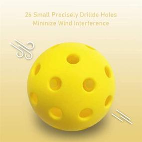 img 1 attached to 🥒 hrongshk 3 Pack Pickleball Balls - Professional 26 DrilledHole Design, Indoor Pickleballs, High-Vis Optic Yellow