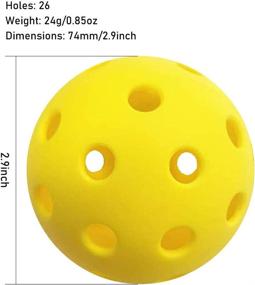 img 3 attached to 🥒 hrongshk 3 Pack Pickleball Balls - Professional 26 DrilledHole Design, Indoor Pickleballs, High-Vis Optic Yellow