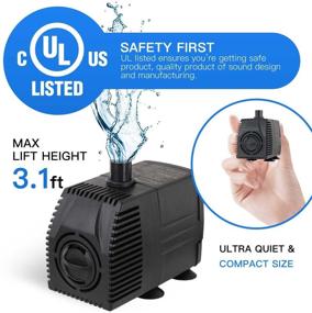 img 1 attached to 2-Pack Simple Deluxe 160 GPH Submersible Pump with 6' Cord for Hydroponics, Fish Tank, Aquariums, Ponds, Fountains, Statuary - Black