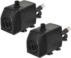 img 4 attached to 2-Pack Simple Deluxe 160 GPH Submersible Pump with 6' Cord for Hydroponics, Fish Tank, Aquariums, Ponds, Fountains, Statuary - Black